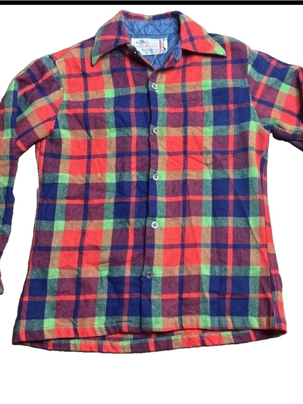 Vintage Pendleton  plaid 100% Wool Knockabout Shirt No Size Tag  (small) CL #982